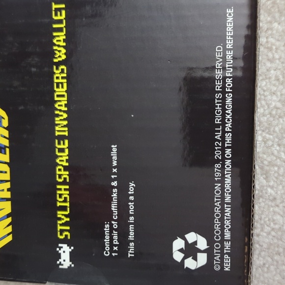 Space Invaders Wallet & cufflink set - Picture 6 of 8